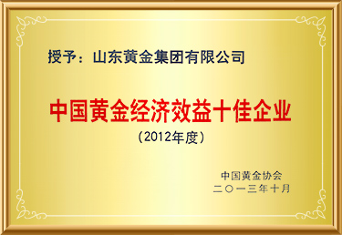 中国黄金经济效益十佳企业